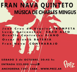 FRAN NAVA QUINTETO – MUSICA DE CHARLES MINGUS
